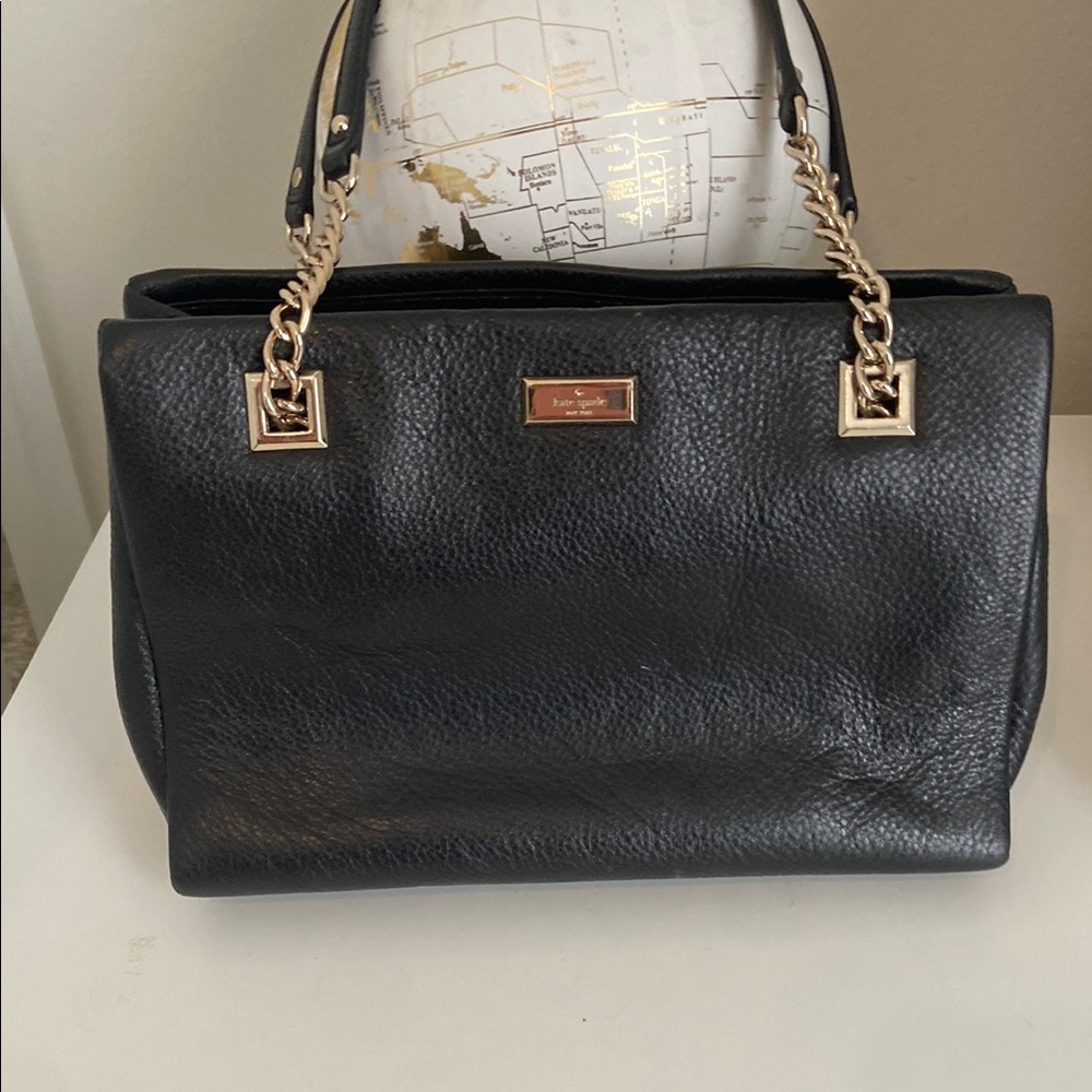 Kate Spade Black Leather Tote Bag